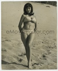 1a709 RAQUEL WELCH 8x10 still 1960s full-length in sexy bikini that barely covers her!