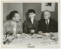 1a746 ROMAN HOLIDAY candid 8.25x10 still 1953 Audrey Hepburn having lunch with studio executives!