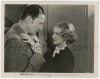 1a769 SATAN MET A LADY 8x10.25 still 1936 close up of Warren William grabbing smoking Bette Davis!
