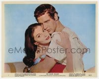 1a047 SILVER CHALICE color 8x10 still #1 1955 romantic c/u of young Paul Newman & pretty Pier Angeli!