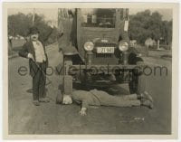 1a802 SOLID IVORY 8x10.25 still 1925 Billy Engle stops truck running over Earl Mohan, Hal Roach!