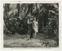 1a817 SOUTH OF TAHITI 8.25x10 still 1941 Brian Donlevy & sexy Maria Montez with her pet leopard!