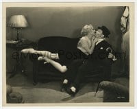 1a822 SPEAK EASILY 8x10 still 1932 great image of Thelma Todd kissing Buster Keaton on couch!