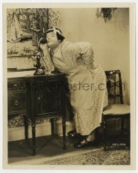 1a901 TWICE TWO 8x10 still 1933 great image of Oliver Hardy in drag talking on telephone by Stax!