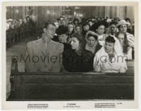 1a908 TYCOON 8x10.25 still 1947 close up of John Wayne, Laraine Day & Judith Anderson in church!
