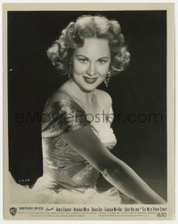 1a957 WEST POINT STORY 8x10 still 1950 portrait of sexy Virginia Mayo in shimmering low-cut top!
