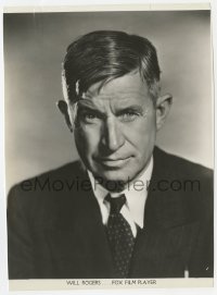 1a969 WILL ROGERS 7.5x10.25 still 1930s great head & shoulders portrait wearing suit & tie!