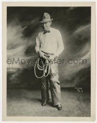 1a970 WILL ROGERS 8x10.25 still 1920s great portrait with cowboy lasso & chaps by Mishkin!