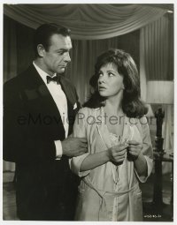 1a979 WOMAN OF STRAW 7x9 still 1964 Gina Lollobrigida & Sean Connery looking like James Bond!
