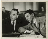 1a984 WRONG MAN 8x10 still 1957 c/u of Henry Fonda & Anthony Quayle in court, Alfred Hitchcock!