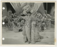 1a996 ZIEGFELD FOLLIES 8x10 key book still 1945 c/u of Lucille Ball in wild outfit leading dancers!