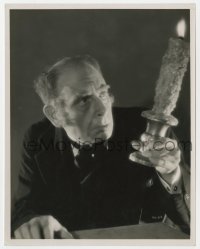 1a341 GHOUL English 7.75x9.75 still 1933 close up of Cedric Hardwicke holding candlestick!