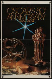 1b038 50TH ANNUAL ACADEMY AWARDS 1sh 1978 ABC, great image of Oscar statue!