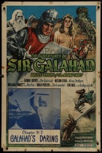 1b053 ADVENTURES OF SIR GALAHAD chapter 2 1sh 1949 George Reeves, Knights of the Round Table!