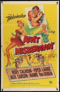 1b054 AIN'T MISBEHAVIN' 1sh 1955 sexy artwork of Piper Laurie & Mamie Van Doren!