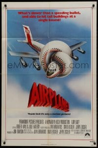 1b056 AIRPLANE int'l 1sh 1980 zany parody by Jim Abrahams and David & Jerry Zucker, Flying High!