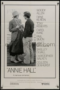 1b077 ANNIE HALL 1sh 1977 full-length Woody Allen & Diane Keaton in a nervous romance!