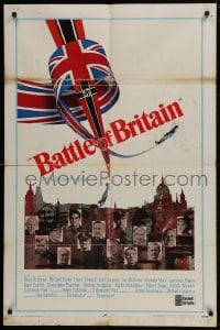 1b105 BATTLE OF BRITAIN style B int'l 1sh 1969 all-star cast in historical World War II battle