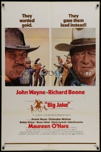 1b121 BIG JAKE 1sh 1971 Richard Boone wanted gold but John Wayne gave him lead instead!