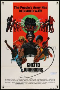 1b130 BLACK GESTAPO 1sh 1975 Ken Barr art, Ghetto Warriors, The New Master Race!