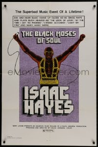 1b134 BLACK MOSES OF SOUL 1sh 1973 Isaac Hayes, the superbad music event of a lifetime!