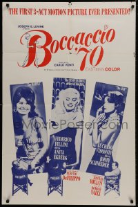 1b150 BOCCACCIO '70 1sh 1962 sexy Loren, Ekberg & Schneider, plus Fellini, De Sica & Visconti!