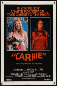 1b184 CARRIE 1sh 1976 Stephen King, Sissy Spacek before and after her bloodbath at the prom!