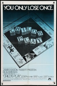 1b201 CHILD'S PLAY 1sh 1973 directed by Sidney Lumet, cool board game image!