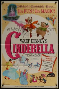 1b204 CINDERELLA 1sh R1973 Disney's classic musical cartoon, the greatest love story ever told!