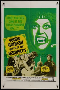 1b229 CRYPT OF THE LIVING DEAD 1sh 1973 wild horror images, Young Hannah - Queen of the Vampires!