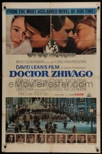 1b272 DOCTOR ZHIVAGO style A 1sh 1965 Omar Sharif, Julie Christie, top cast, Lean English epic!