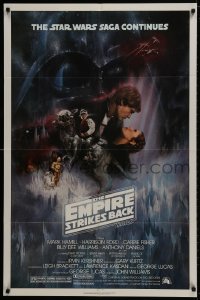 1b301 EMPIRE STRIKES BACK NSS style 1sh 1980 classic Gone With The Wind style art by Roger Kastel!