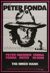 1b018 HIRED HAND English 1sh 1971 Peter Fonda directs & stars, Warren Oates, cool different art!