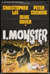 1b020 I, MONSTER English 1sh 1971 Christopher Lee & Peter Cushing in a Dr. Jekyll & Mr. Hyde story!