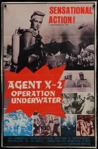 1b030 TERROR BENEATH THE SEA English 1sh 1970 Sonny Chiba vs. robot killers, different montage!