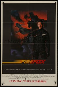 1b339 FIREFOX advance 1sh 1982 cool C.D. de Mar art of the flying killing machine & Clint Eastwood!