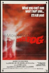 1b347 FOG 1sh 1980 John Carpenter, what you can't see won't hurt you, it'll kill you!