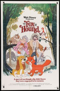 1b355 FOX & THE HOUND 1sh 1981 two friends who didn't know they were supposed to be enemies!