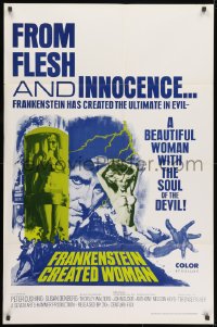 1b358 FRANKENSTEIN CREATED WOMAN 1sh 1967 Peter Cushing, Susan Denberg had the soul of the Devil!