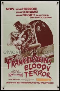 1b360 FRANKENSTEIN'S BLOODY TERROR 2D 1sh 1971 Paul Naschy, Manzaneque, werewolves & vampires!