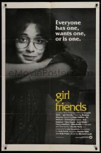 1b387 GIRL FRIENDS int'l 1sh 1978 Melanie Mayron, directed by Claudia Weill!