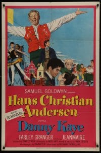 1b411 HANS CHRISTIAN ANDERSEN style A 1sh 1953 cool montage of Danny Kaye, Zizi Jeanmarie & cast!