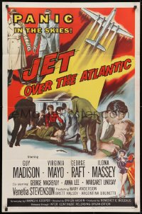 1b477 JET OVER THE ATLANTIC 1sh 1959 Guy Madison, Virginia Mayo, George Raft, panic in the skies!