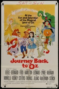 1b481 JOURNEY BACK TO OZ 1sh 1974 animated cartoon, Milton Berle, Ethel Merman and Liza Minnelli!