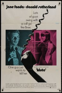 1b496 KLUTE 1sh 1971 Donald Sutherland helps intended murder victim & call girl Jane Fonda!