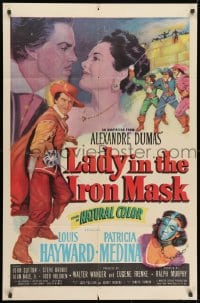 1b503 LADY IN THE IRON MASK 1sh 1952 Louis Hayward, Patricia Medina, Three Musketeers!