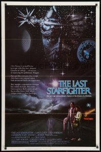 1b512 LAST STARFIGHTER 1sh 1984 Catherine Mary Stewart & Lance Guest as video game pilot!