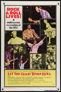 1b521 LET THE GOOD TIMES ROLL style B int'l 1sh 1973 Chuck Berry, Marilyn Monroe & '50s rockers!