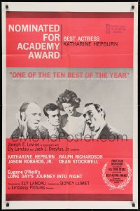 1b537 LONG DAY'S JOURNEY INTO NIGHT awards 1sh 1963 Katharine Hepburn, Ralph Richardson