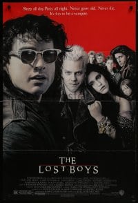 1b543 LOST BOYS 1sh 1987 teen vampire Kiefer Sutherland, directed by Joel Schumacher!